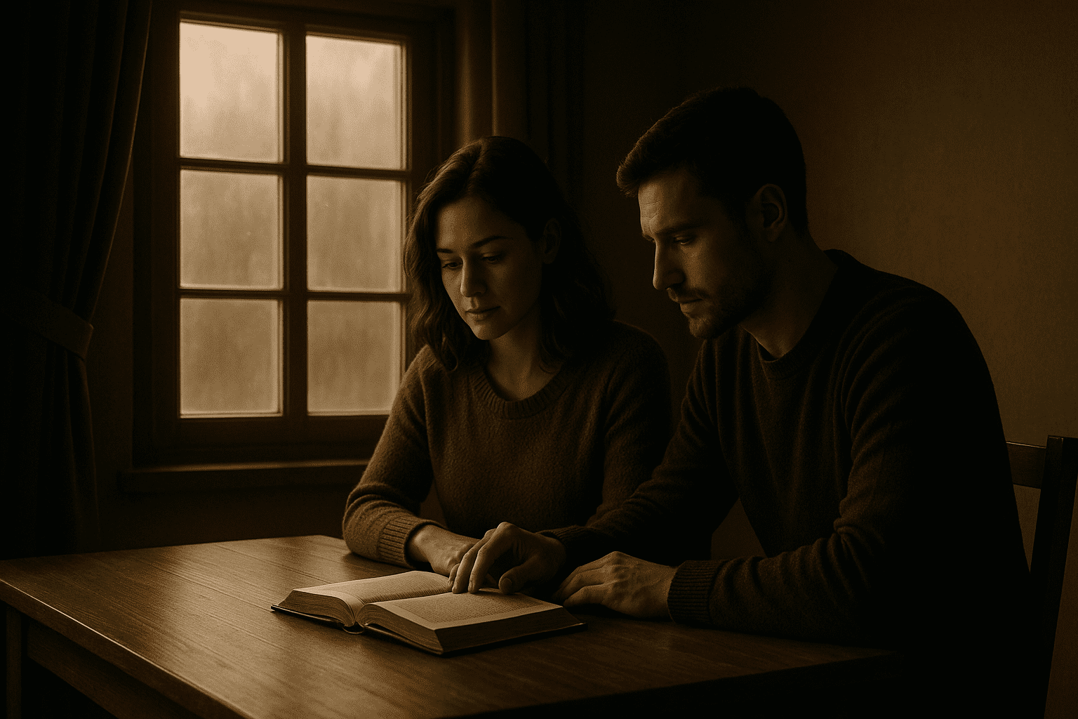 aprendizaje estratégico a partir del error representado en una escena simbólica de reflexión y rediseño, con luz natural sobre una mesa que sugiere análisis, propósito y calma interior